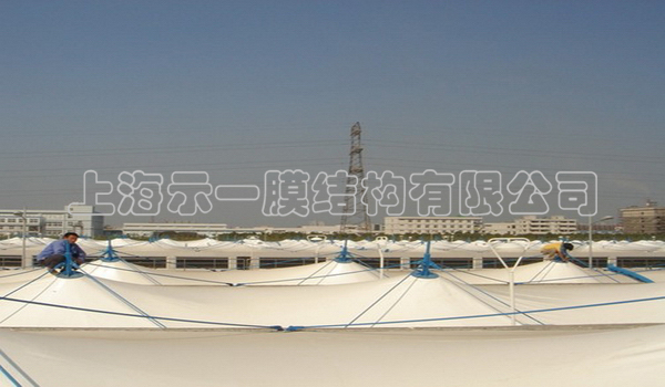 Shanghai SHOWS A membrane structure sewage pond membrane capping project