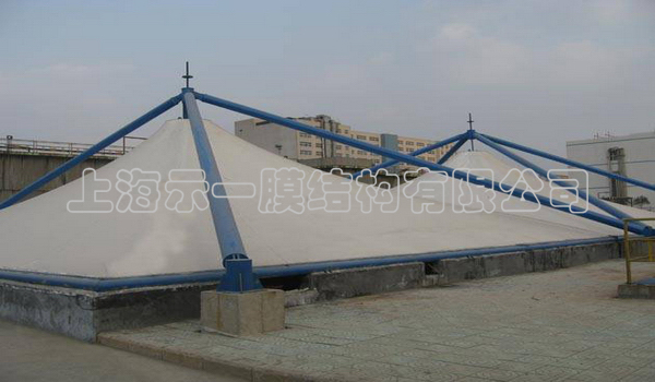 Shanghai SHOWS A membrane structure sewage pond membrane capping project