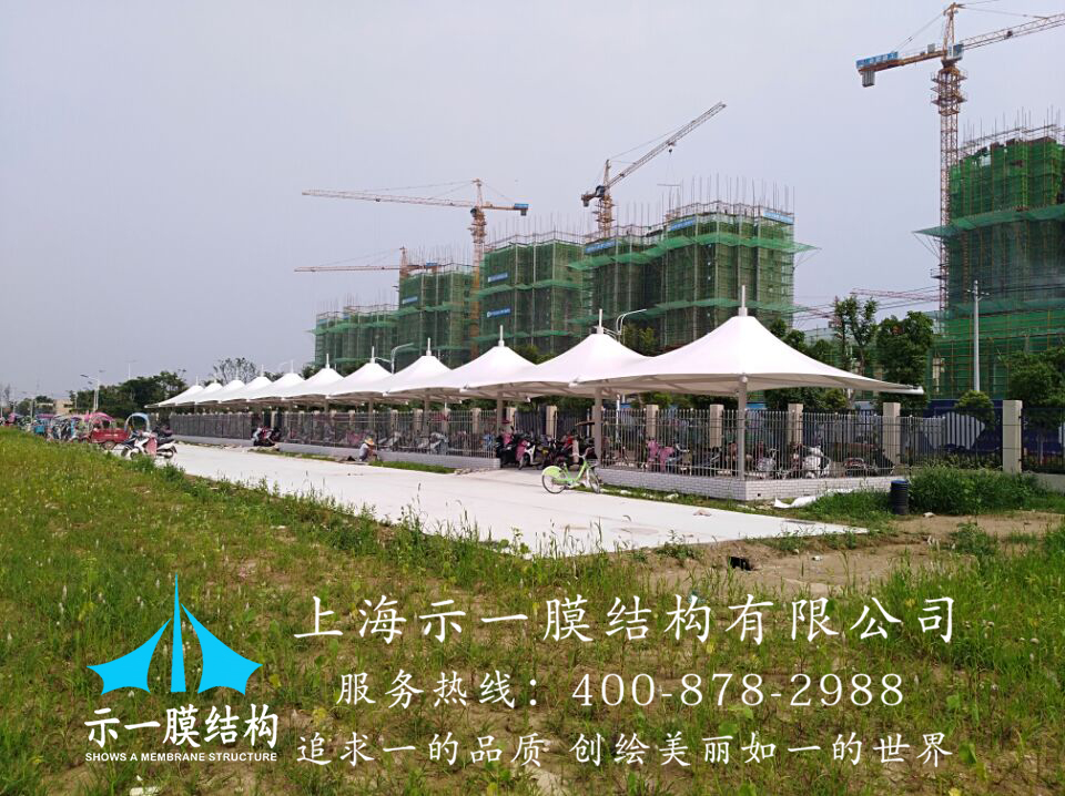 上海示一膜结构安徽医科大学附属阜阳医院膜结构车棚