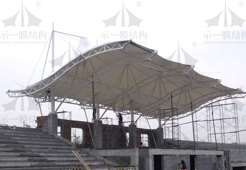 17Shanghai SHOWS A Membrane Structure Stadium Stand Membrane Structure