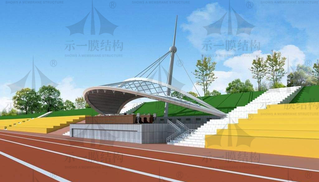 14Shanghai SHOWS A Membrane Structure Stadium Stand Membrane Structure