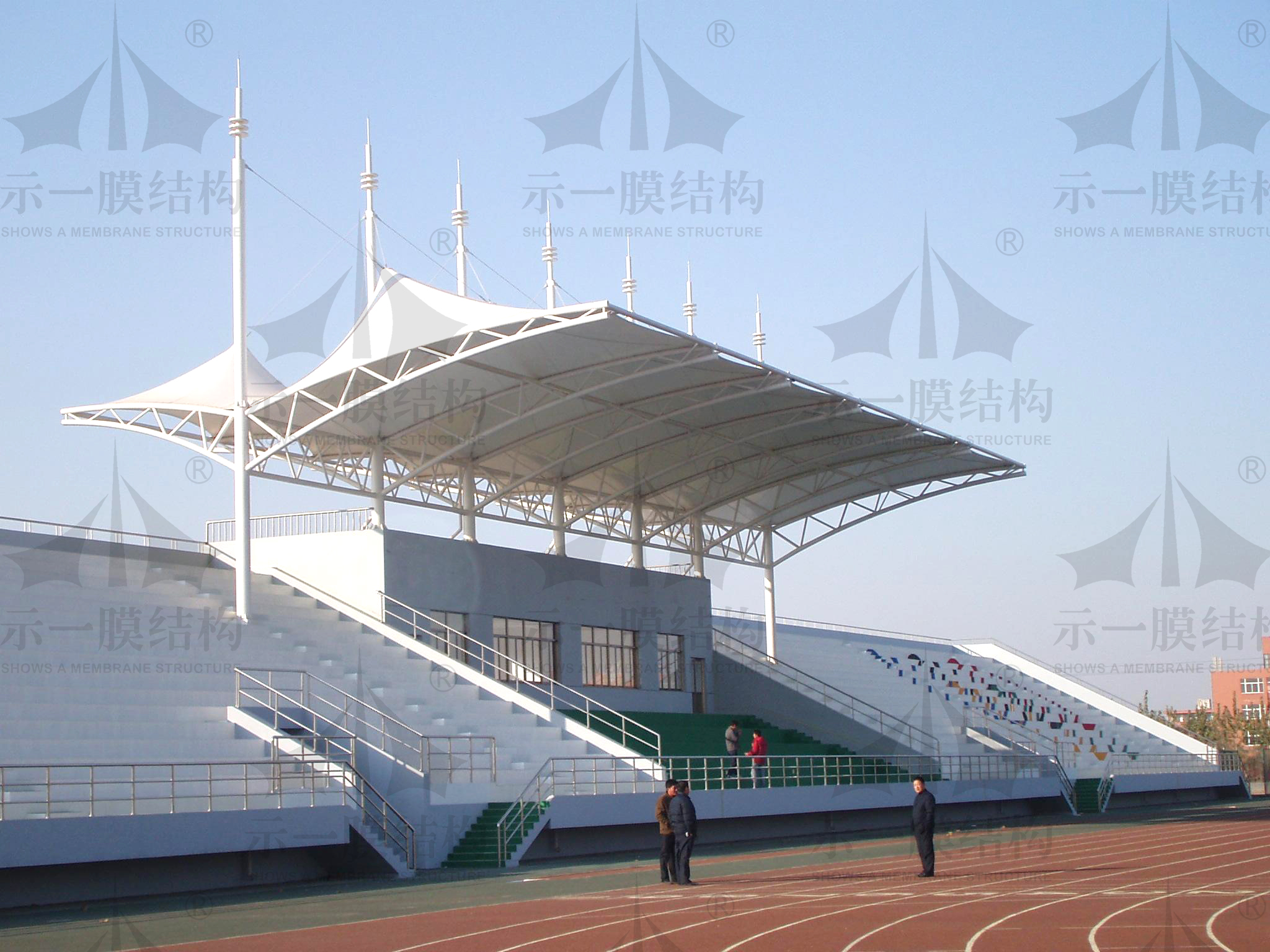 11Shanghai SHOWS A Membrane Structure Stadium Stand Membrane Structure