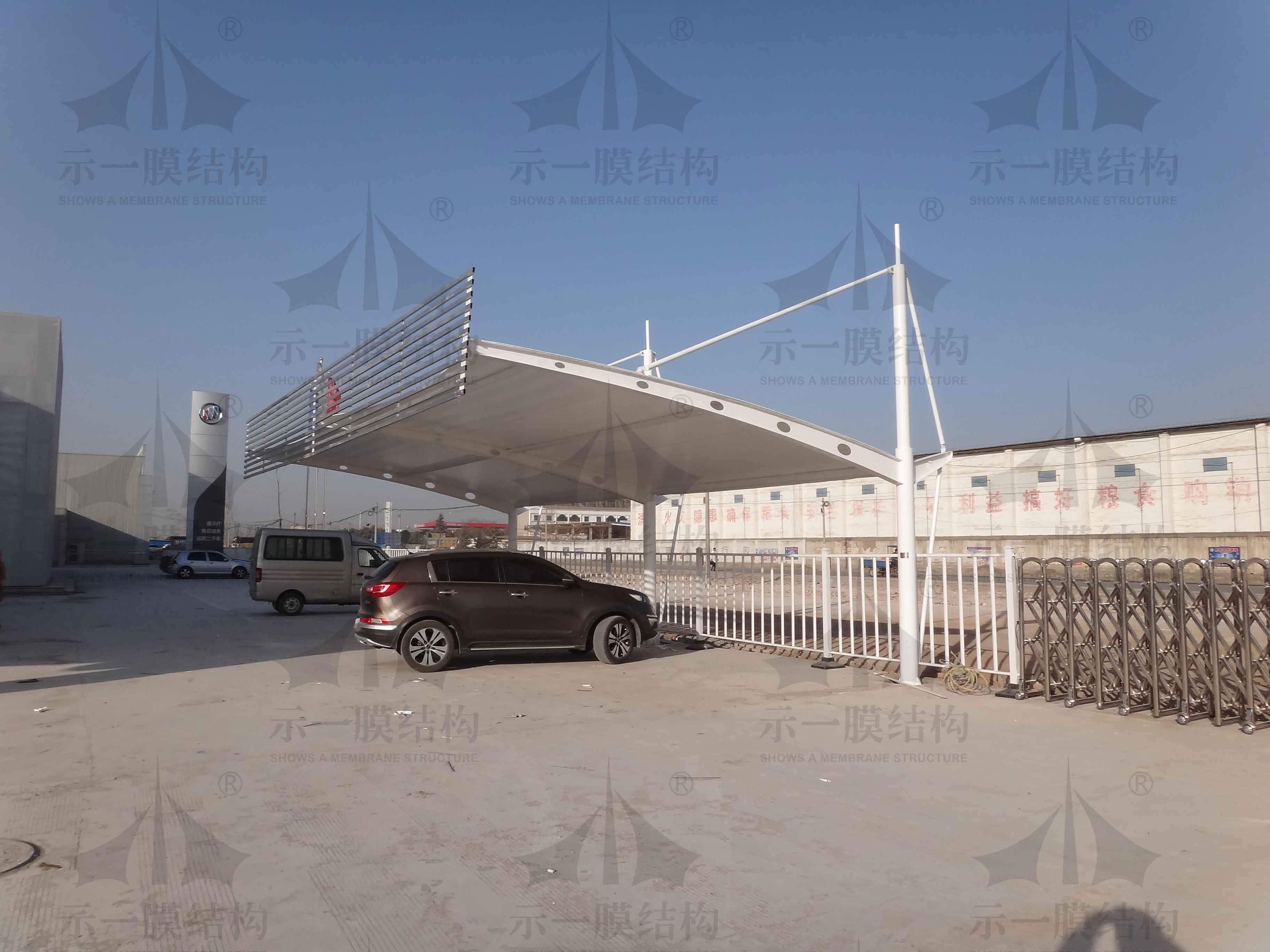 上海示一膜结构有限公司焦作二手车展棚膜结构