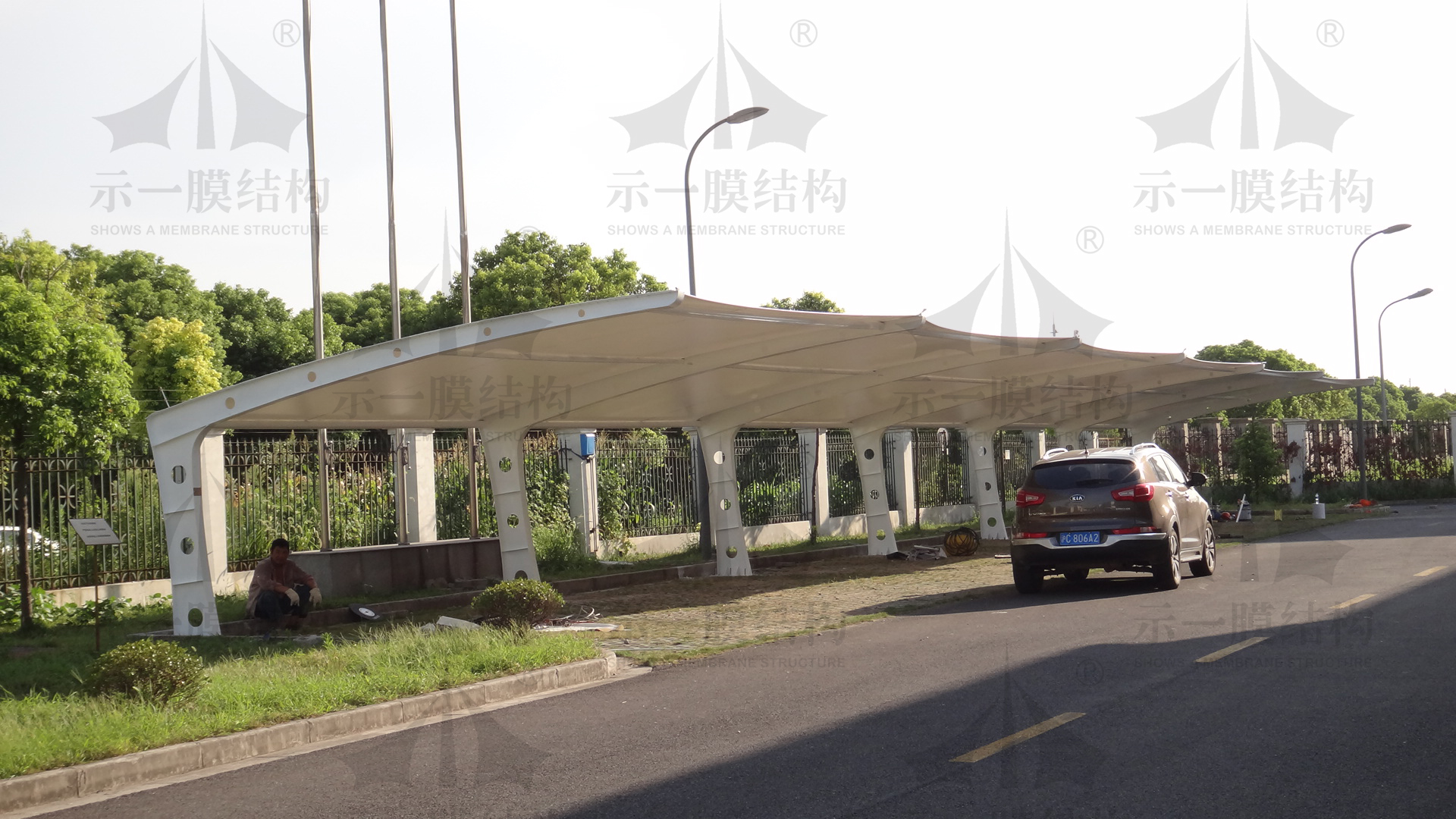 Shanghai Baoshan Membrane Structure Carport
