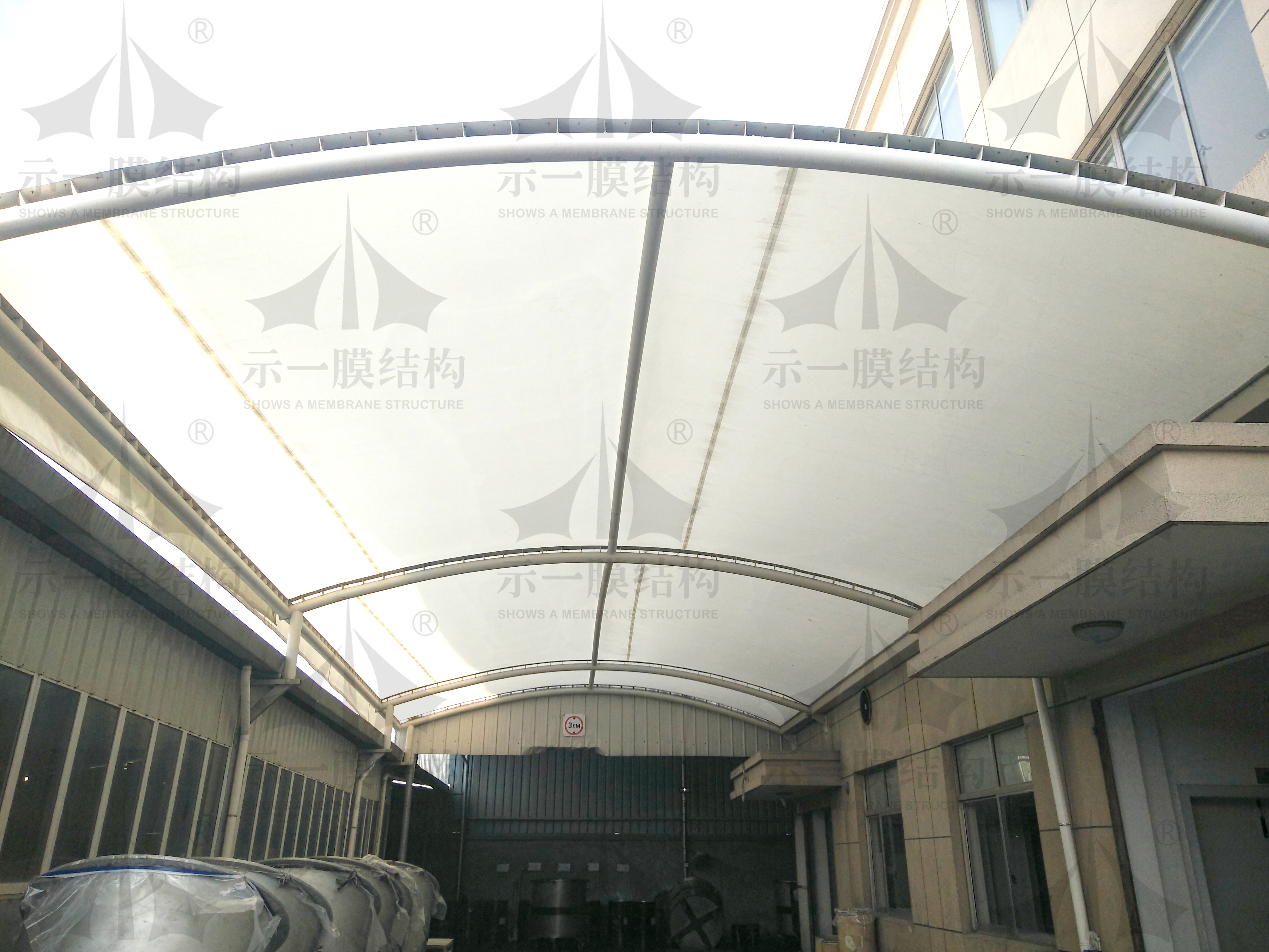 Shanghai SHOWS A Membrane Structure Zhejiang Factory Membrane Structure Canopy