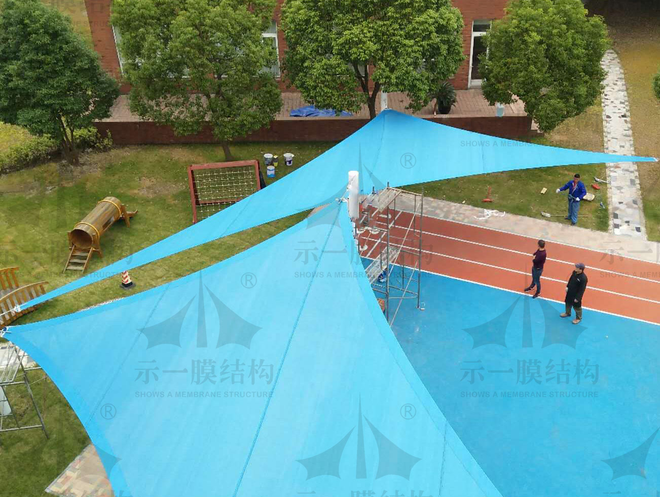 Shanghai SHOWS A membrane structure landscape shade sail sketch