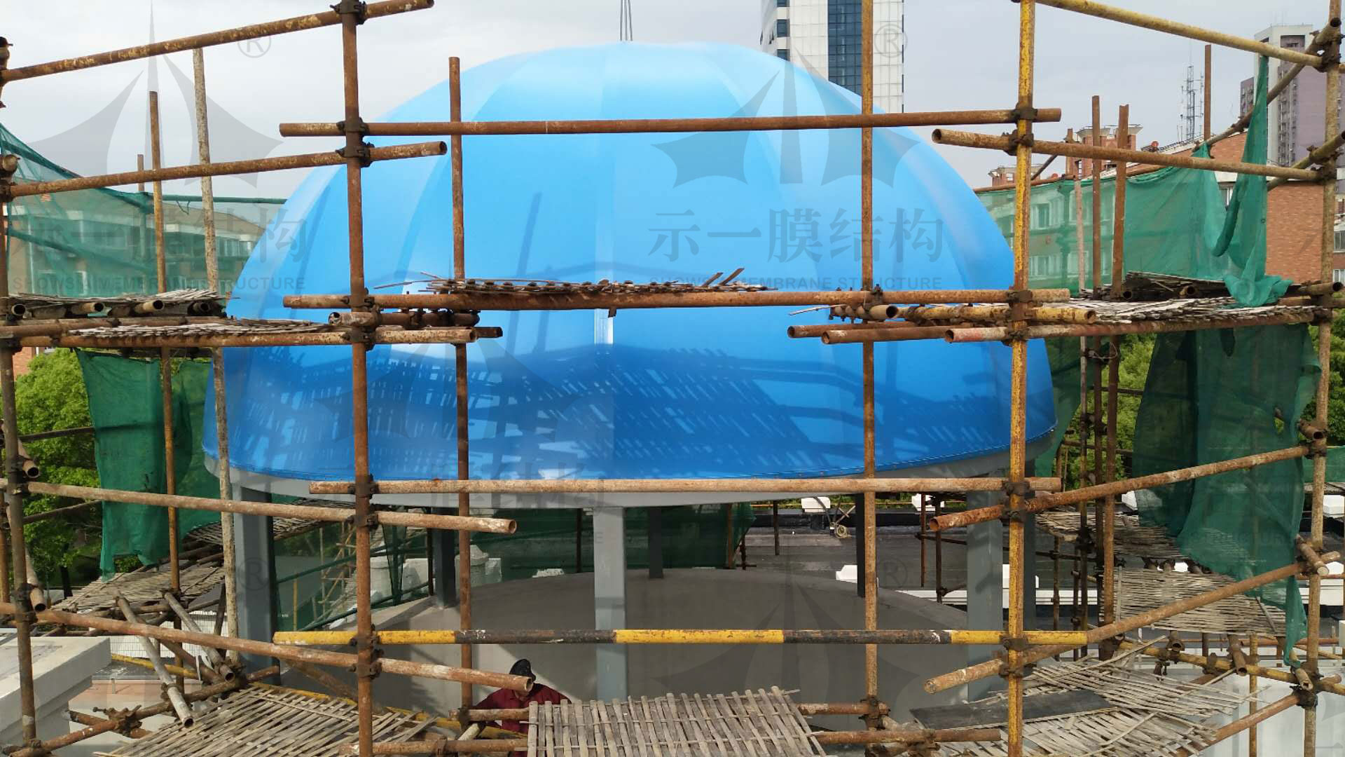 Jinshan kindergarten tensile membrane structure awning