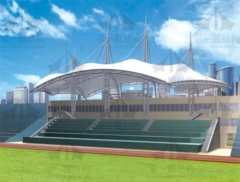 15Shanghai SHOWS A Membrane Structure Stadium Stand Membrane Structure