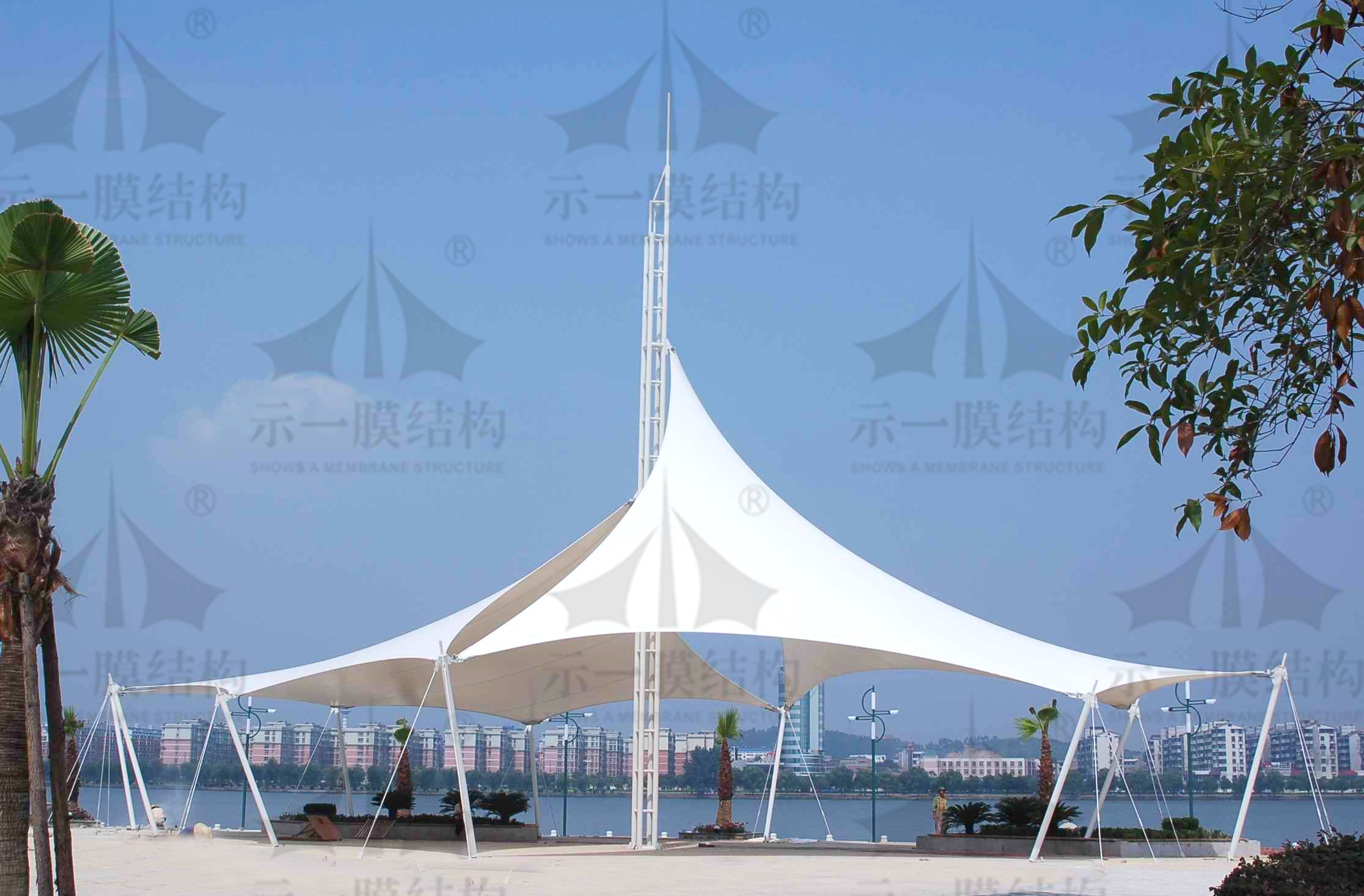 Shanghai SHOWS  Film Structure Landscape Tension Membrane Project Case