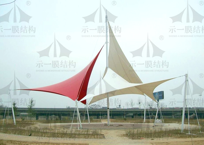 Shanghai SHOWS A film structure landscape tensile film structure sketch