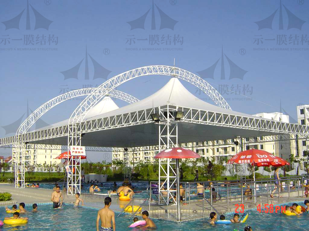 Shanghai SHOWS A membrane structure swimming pool tensile membrane structure awn