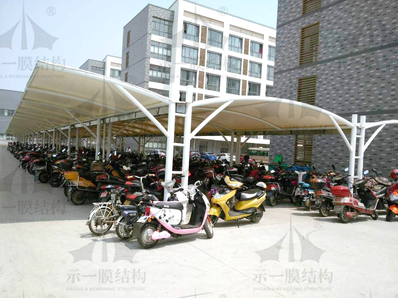 Shanghai SHOWS A film Structure Parking Shed-double pick