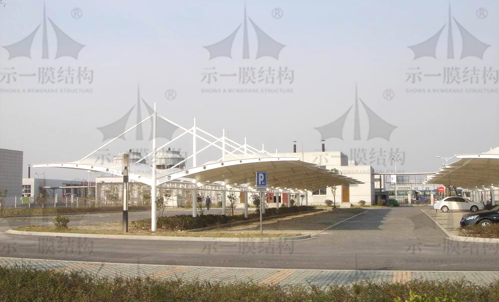 Shanghai SHOWS A Membrane Structure Parking shed-double pick
