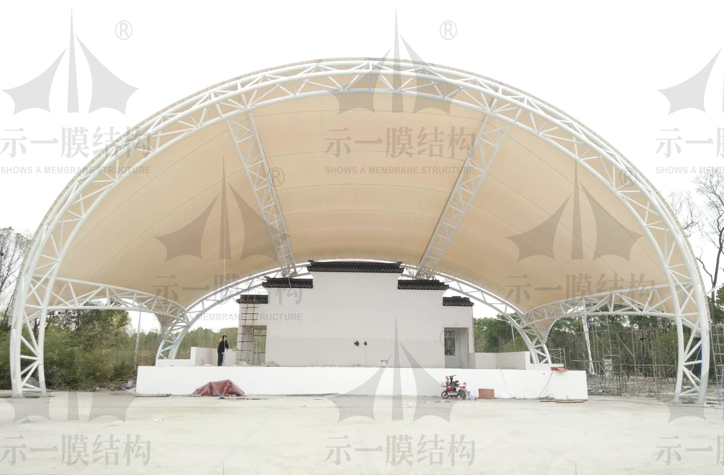 Membrane Structure Stage of Shanghai Songjiang Guangfulin Site Park