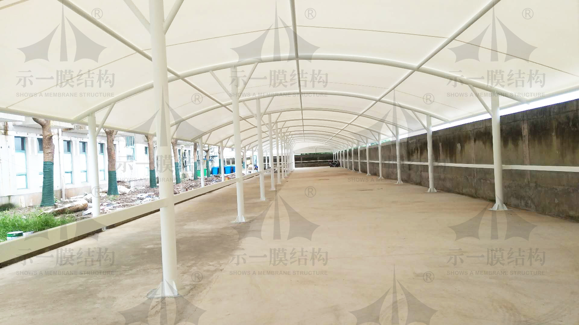 Discussion on knowledge of mechanical stability of membrane structure carport